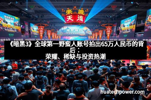 《暗黑3》全球第一野蛮人账号拍出65万人民币的背后：荣耀、稀缺与投资热潮